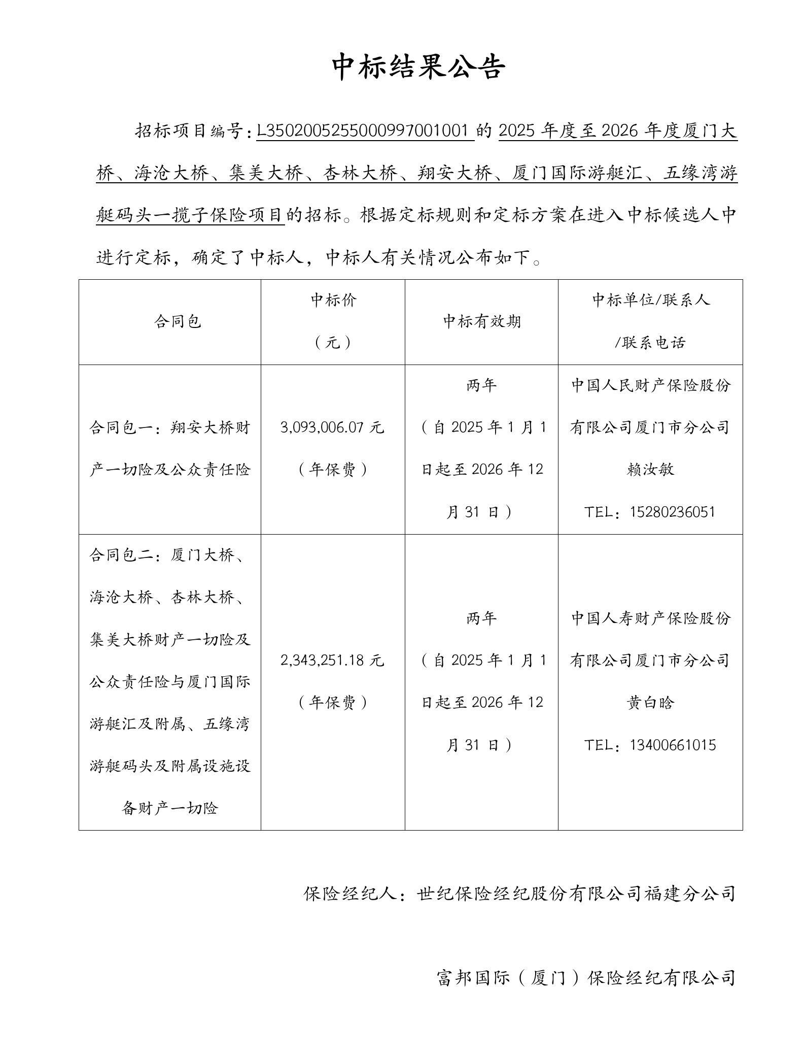 中標結果公告-2025年度至2026年度廈門(mén)大橋、海滄大橋、集美大橋、杏林大橋、翔安大橋、廈門(mén)國際游艇匯、五緣灣游艇碼頭一攬子保險項目_01.png